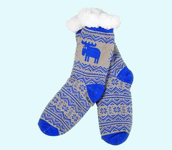 Cozy socks, Moz and zig zag, blue