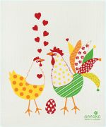 Dishcloth, hen & rooster