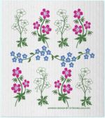 Dishcloth, summer flowers