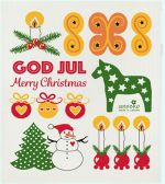 Dishcloth, God Jul /Merry Christmas, Lusse