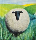 Dishcloth, colorful sheep