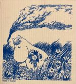 Dishcloth, Moomin picking flowers