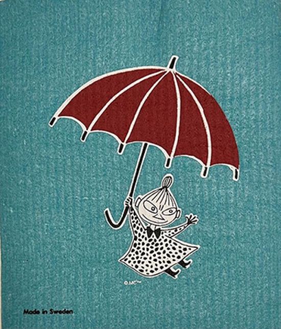 Dishcloth, Little My w/umbrella, blue