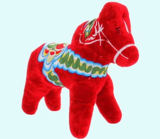 Dalahorse 12" plush, red