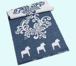 Plastic rug 28" x 60", Dala & kurbits, blue