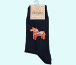 Socks, black w/Dalahorse