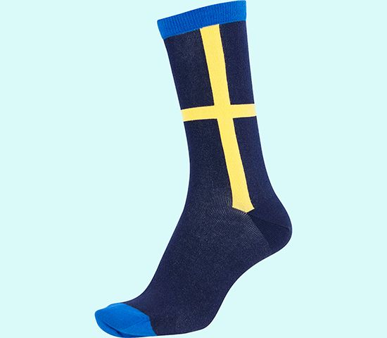 Socks, Swedish flag cross