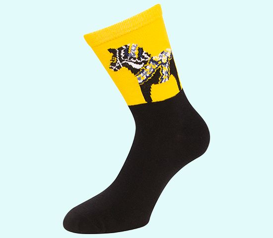 Socks, Dalahorse black/yellow