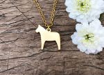 Dalahorse necklace gold, 18" chain