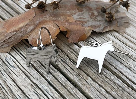 Dalahorse earrings, silver