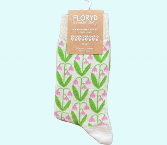 Socks, Linnea, off white, cotton M