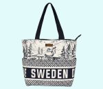 Canvas bag S, Sweden/moose, blue