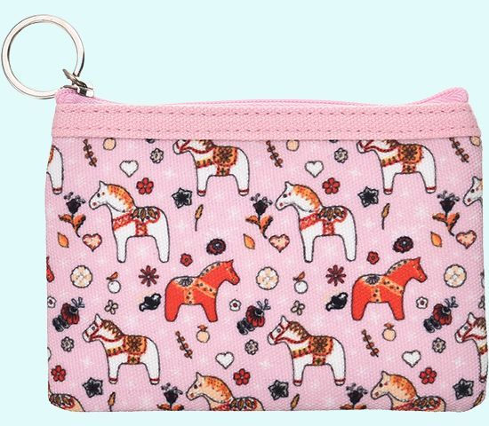 Coin purse, Dalahorse pink