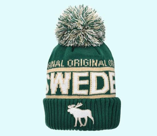 Winter hat beanie Sweden, green