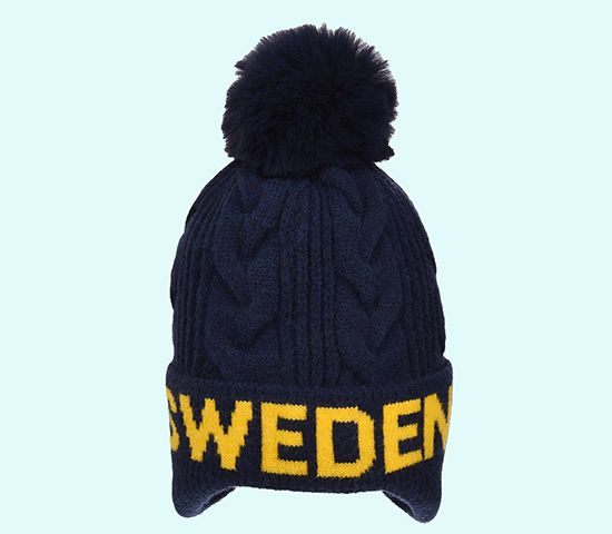 Winter hat braid Sweden, navy