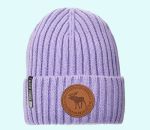 Winter hat timeless leather stamp, purple