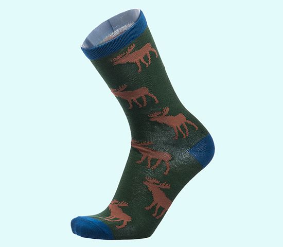 Socks, moose blue