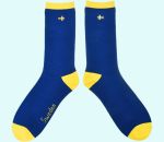 Socks, flag embroidery, blue