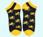 Ankle socks men, moose blue/yellow