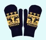 Mittens Sweden w/reindeer, navy