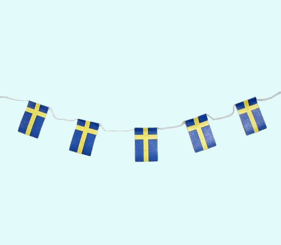 Flag garland, Sweden