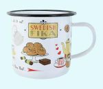 Enameled mug, Swedish Fika