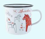 Enameled mug, Dalahorse / kurbits