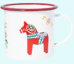 Enameled mug, Dalahorse / kurbits