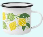 Enamel mug, citrus