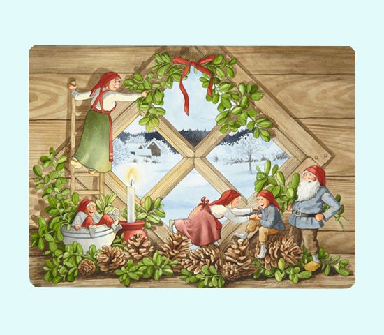 Placemat, Tomtar decorating window