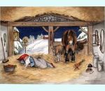 Placemat, Tomte in barn