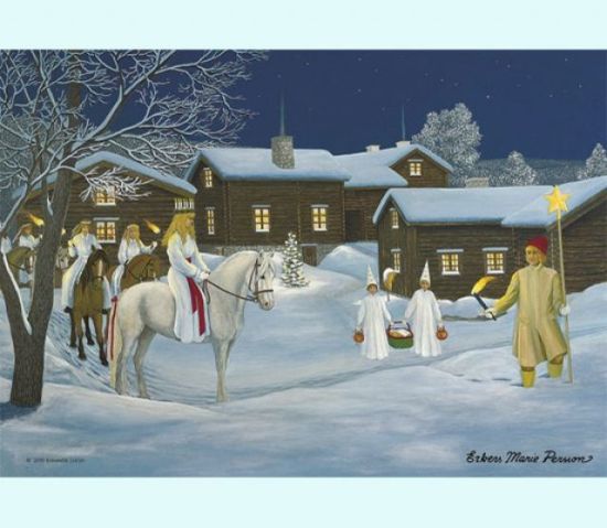 Placemat, Lucia on horse