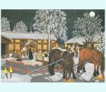 Placemat, midnight sleigh ride